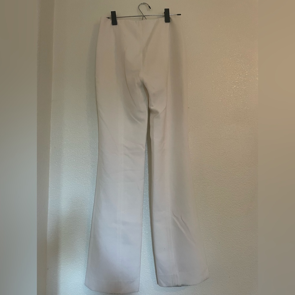 Wide Leg White Dress Pants- 2